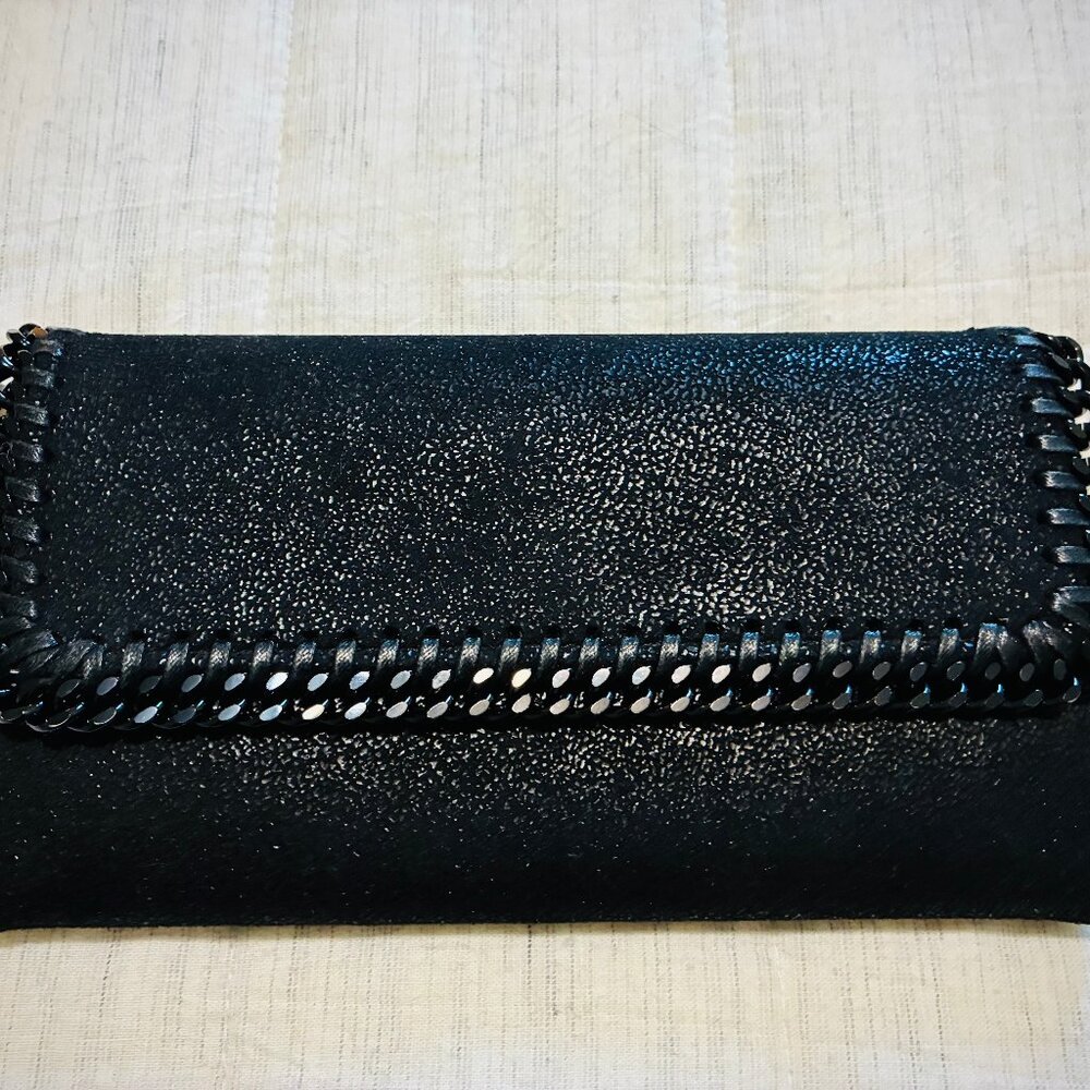 Stella McCartney Falabella Flap Continental Wallet black - like new - vegan